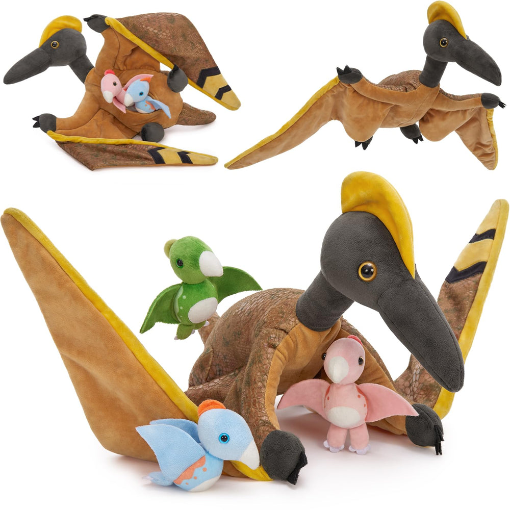 MaoGoLan 37-inch pterodactyl plush with poseable wings for dramatic display.