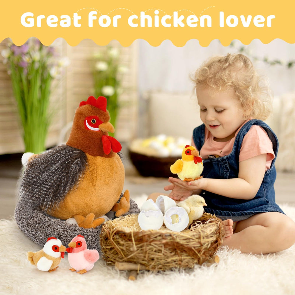 MaoGoLan nest and eggs plush set, perfect for nursery decor and storytelling.
