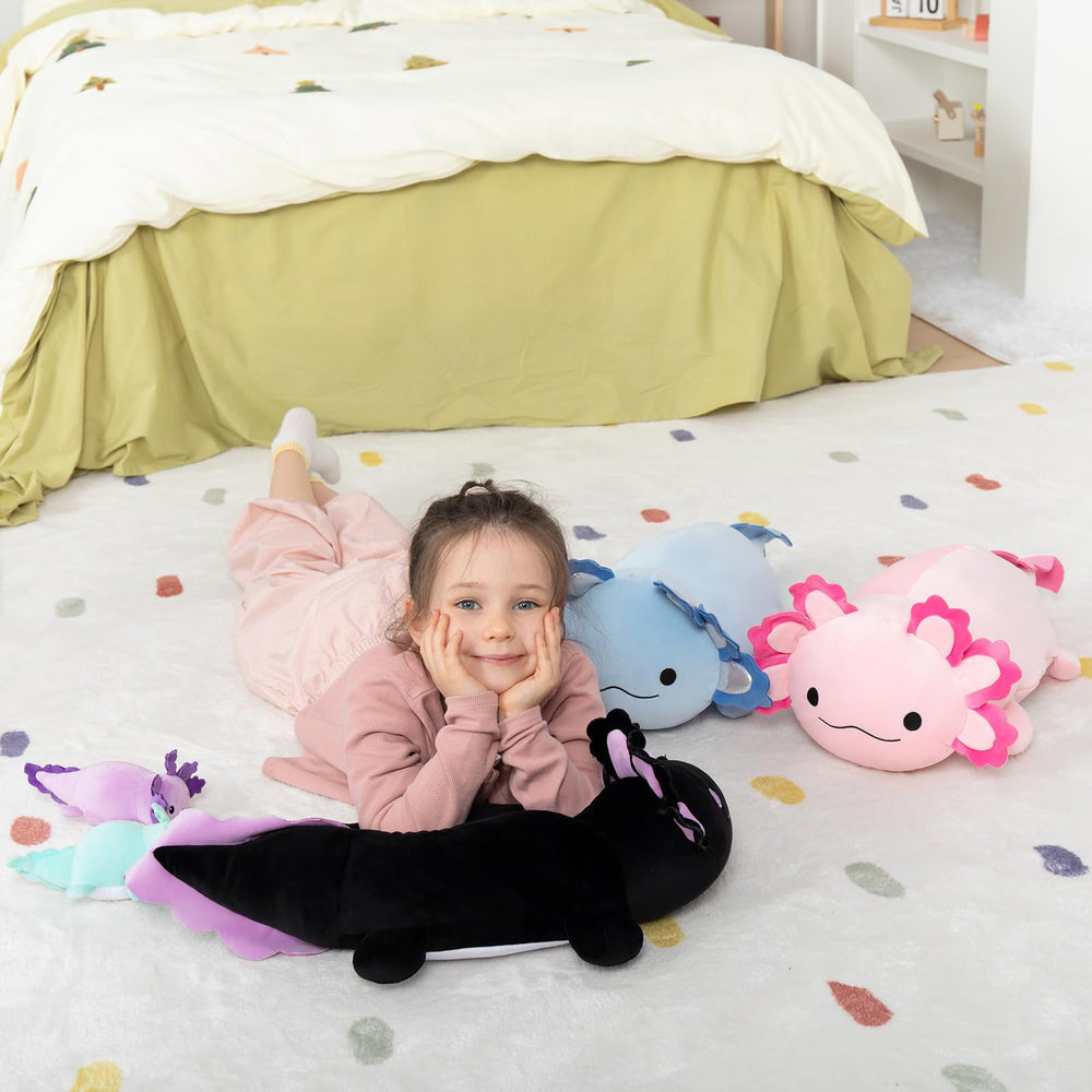 MaoGoLan axolotl marshmallow touch—squishy texture perfect for comforting hugs.