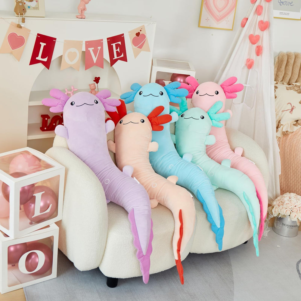 MaoGoLan axolotl pillow in room decor brightening shelves and desks