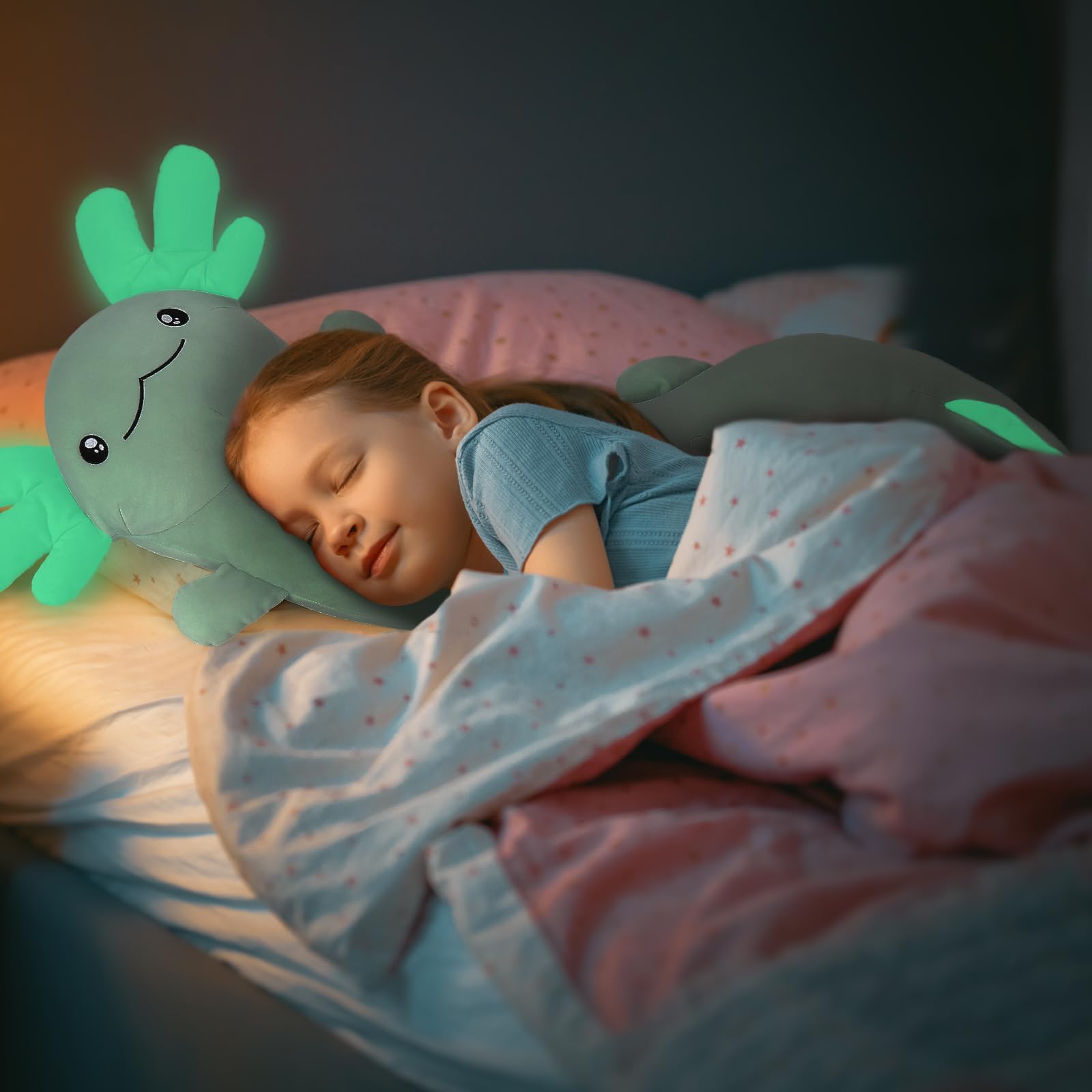 MaoGoLan axolotl plush with embroidery eyes adds cute, friendly charm.