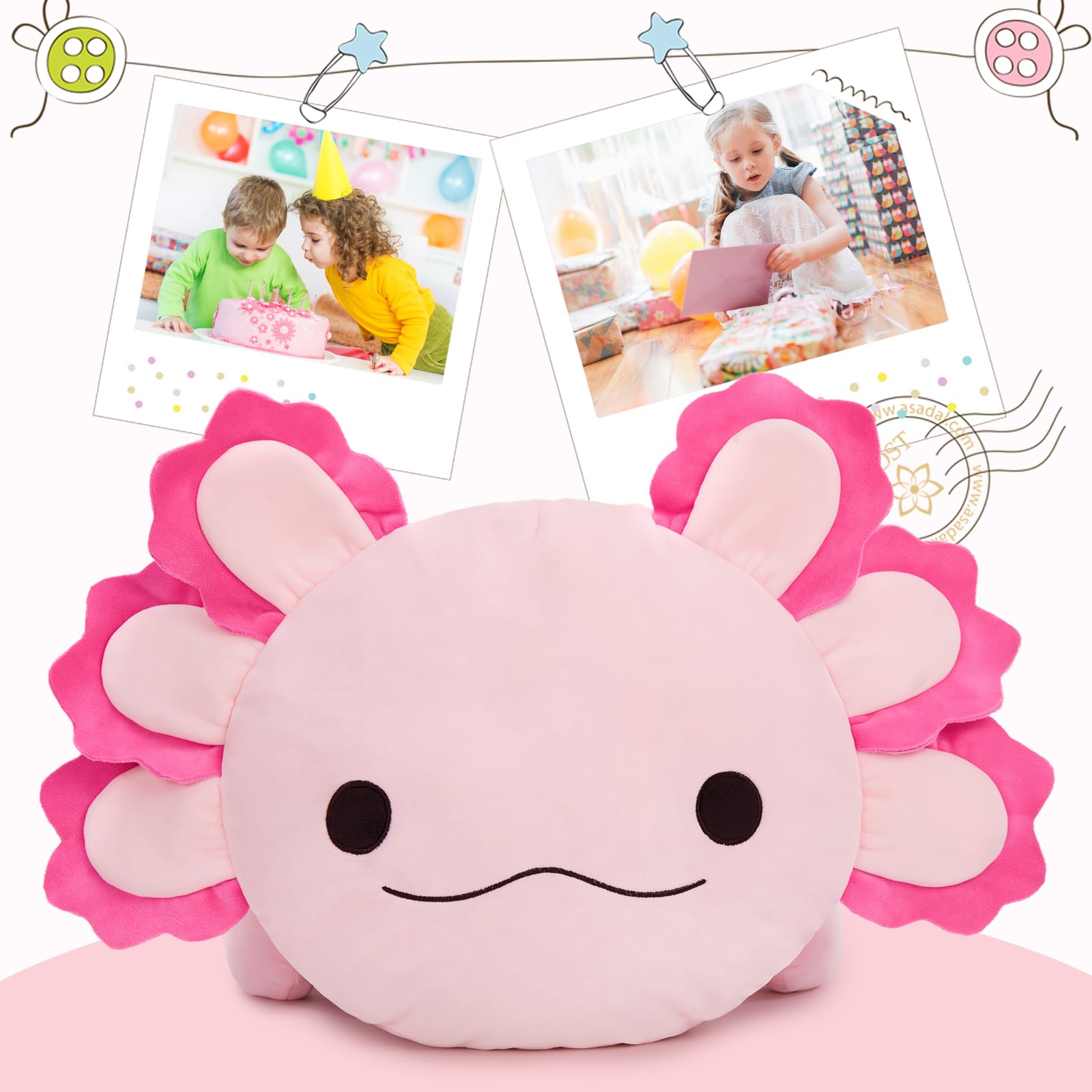 MaoGoLan axolotl plush supports learning about amphibians