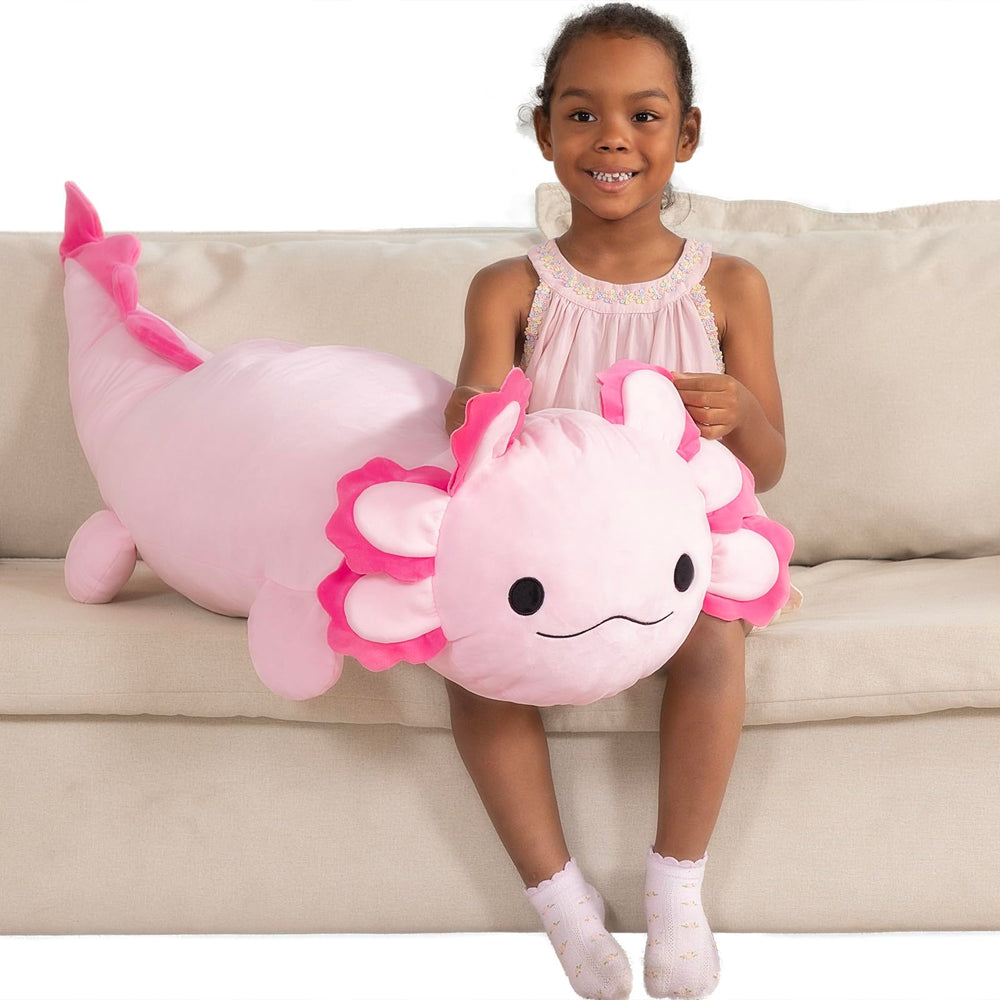 MaoGoLan axolotl plush room decor as a playful centerpiece
