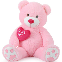 MaoGoLan big teddy bear heart-front view, a cuddly centerpiece for kids and sweethearts.