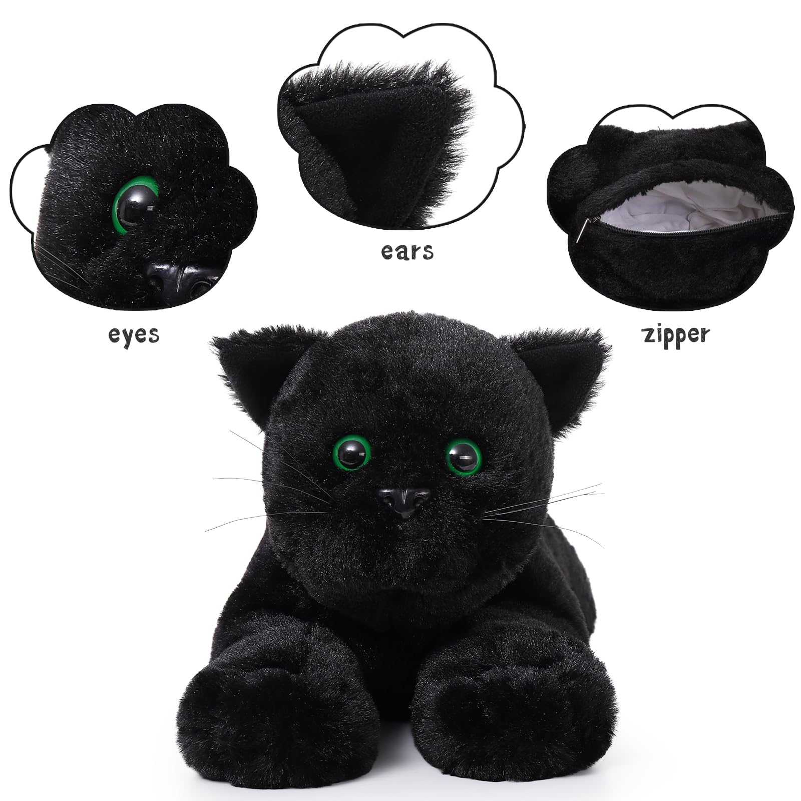 MaoGoLan black cat plush packaging, ready as a gift.