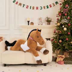 MaoGoLan CPSIA-certified horse plush safe for kids and easy care.