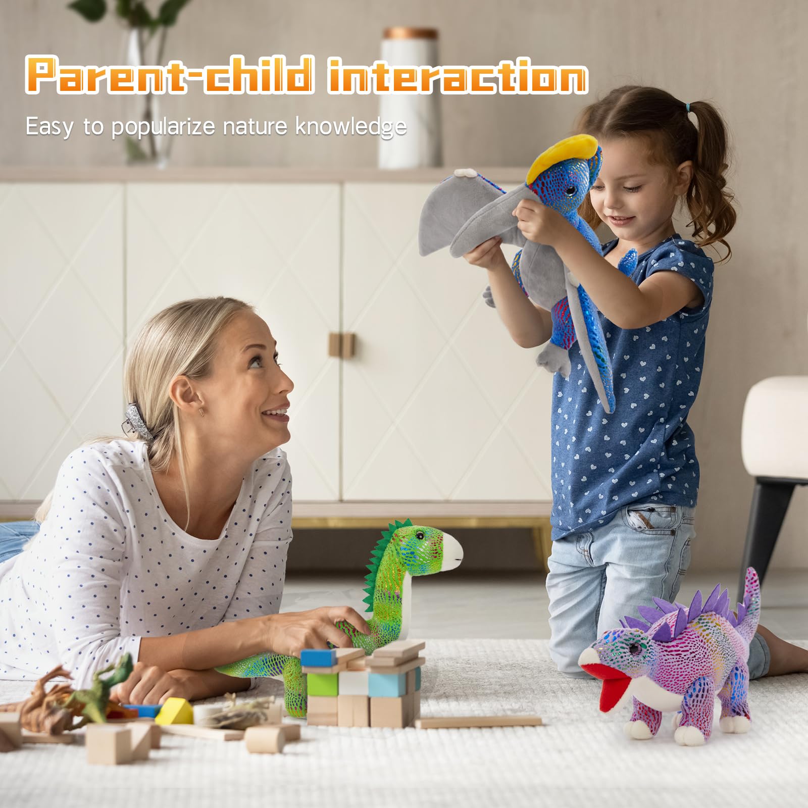 MaoGoLan Dino Playtime Snuggle plush for nighttime cuddles and imaginative quests.