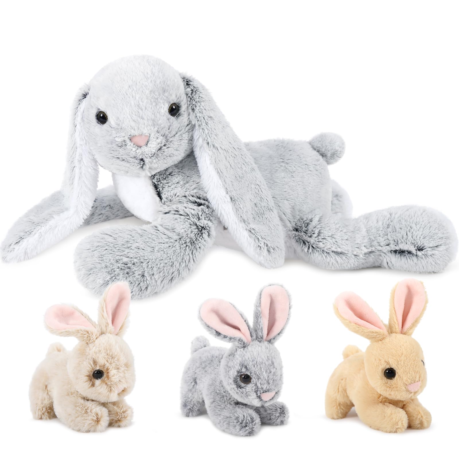 MaoGoLan 24-inch giant Easter bunny plush, soft and cuddly for kids