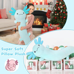 MaoGoLan giant axolotl plush for comforting hugs and relaxation.