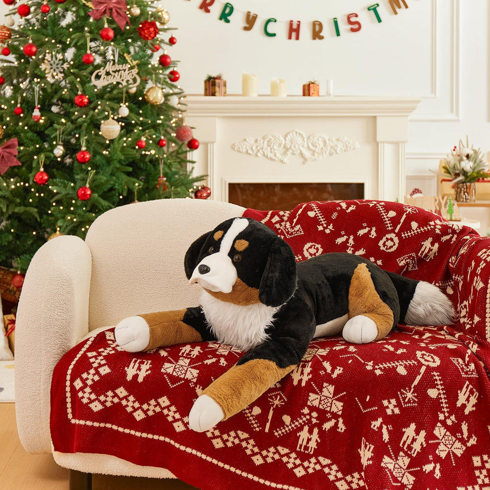 MaoGoLan giant Bernese mountain dog plush gift-ready display