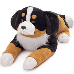 MaoGoLan giant Bernese mountain dog plush, front view, perfect cuddle buddy for cozy rooms