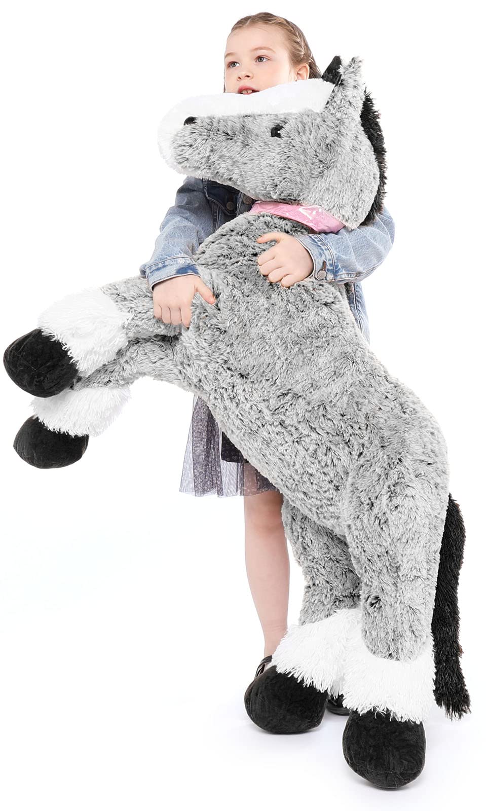 MaoGoLan giant horse plush 47in ready for play and lounging.