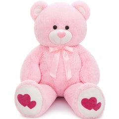 MaoGoLan giant pink teddy bear 47-inch, perfect Valentine gift for her with long-distance hugs.