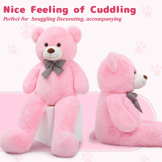 MaoGoLan 55-inch teddy bear side view, ideal companionship for evenings