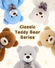 MaoGoLan Giant Teddy Bear 39-inch kid play image emphasizes durable, kid-friendly design.