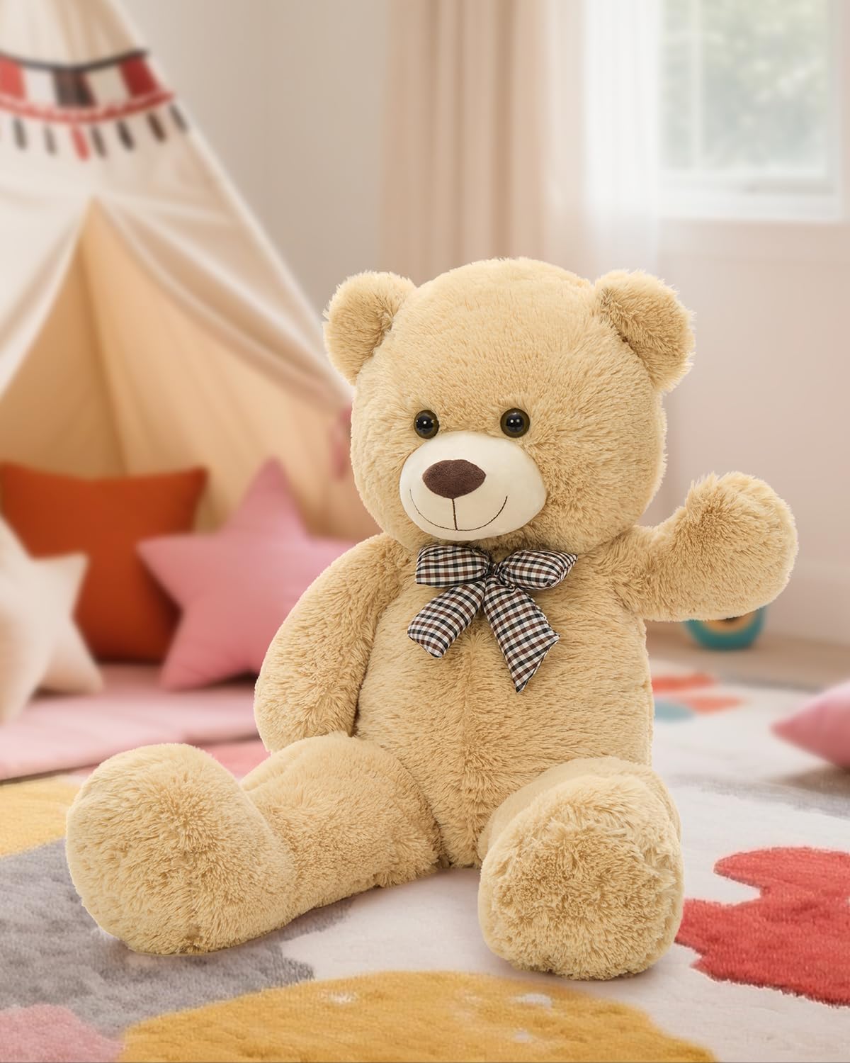 MaoGoLan Giant Teddy Bear 39-inch soft texture close-up conveys warmth.