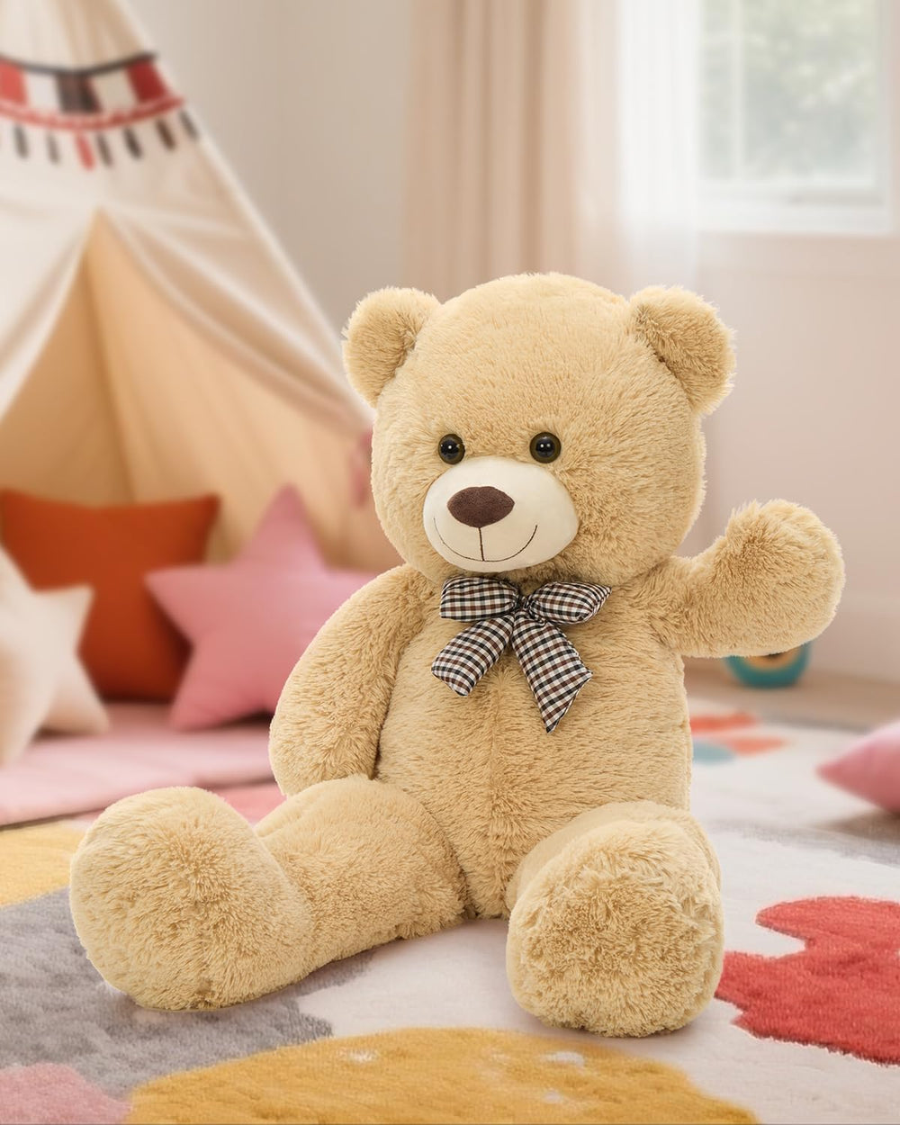 MaoGoLan Giant Teddy Bear 39-inch soft texture close-up conveys warmth.