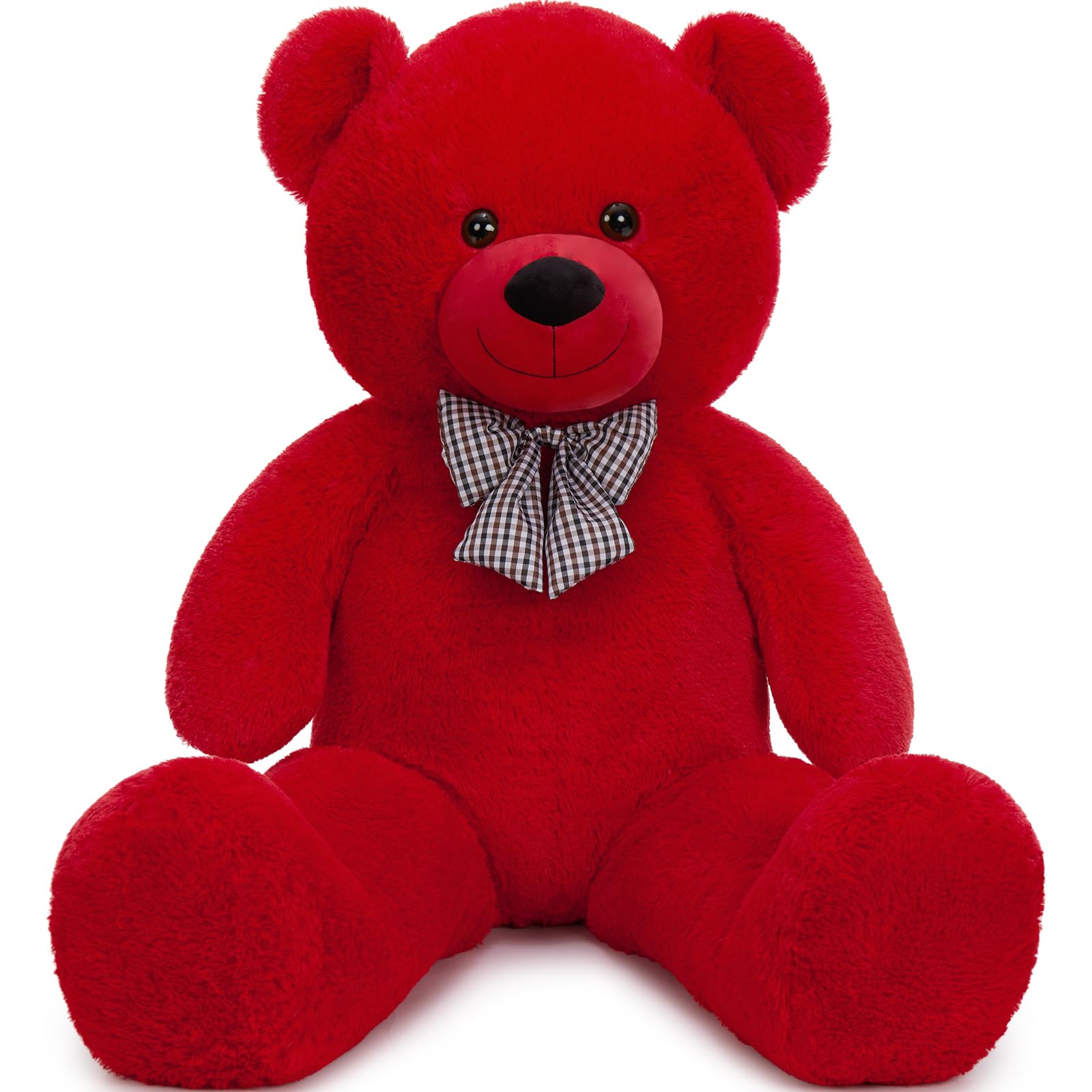 Maogolan Giant Teddy Bear 47-inch red sits as a cozy centerpiece and cuddle companion.