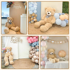 Birthday surprise featuring MaoGoLan giant teddy bear delights guests