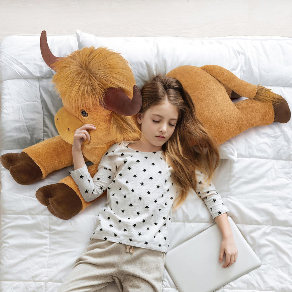 MaoGoLan Highland Cow 41inch belly zipper, easy cleaning and maintenance.