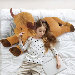 MaoGoLan Highland Cow 41inch belly zipper, easy cleaning and maintenance.