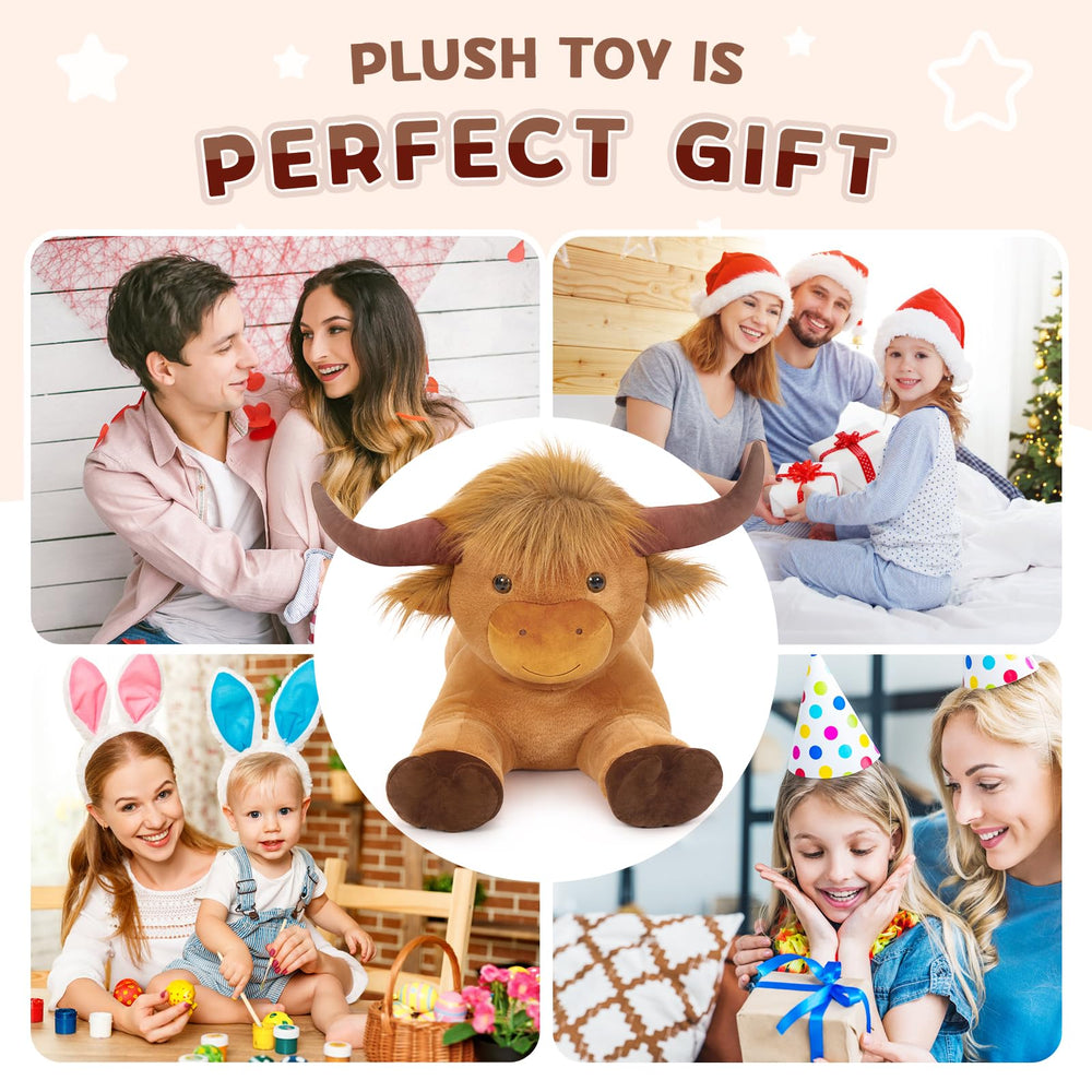 MaoGoLan Highland Cow 41inch long pillow use, doubles as a body cushion.
