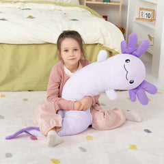 MaoGoLan oversized axolotl body pillow offers soft, skin-friendly comfort