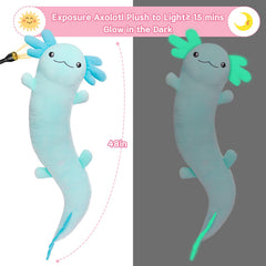 MaoGoLan large blue salamander plush decor for sofa, bed, or desk.