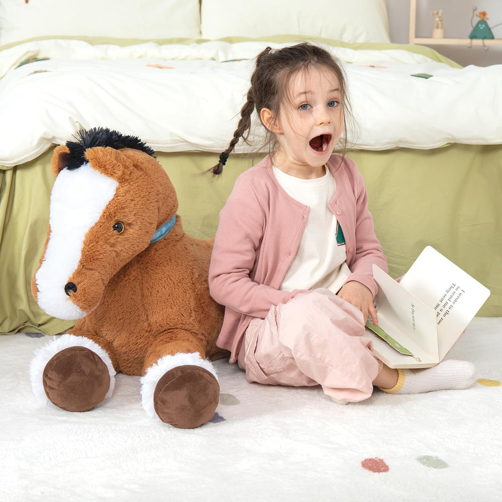 MaoGoLan large stuffed horse, CPSIA-certified plush suitable for babies and kids.