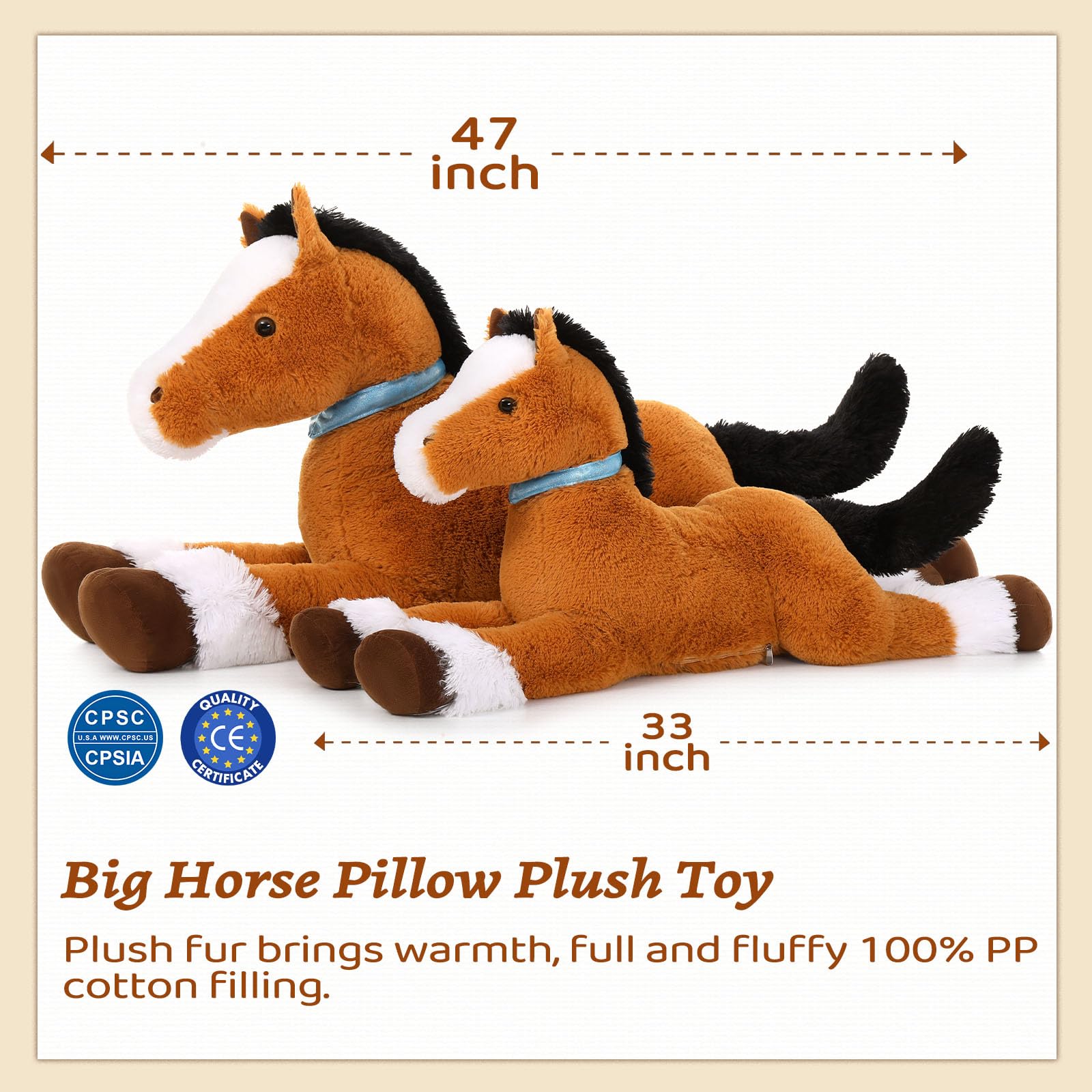 MaoGoLan horse plush as baby shower gift, a charming keepsake.