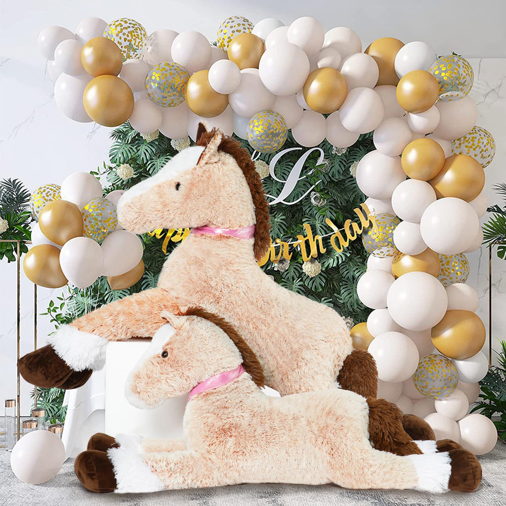MaoGoLan large horse plush rein detail for realistic charm