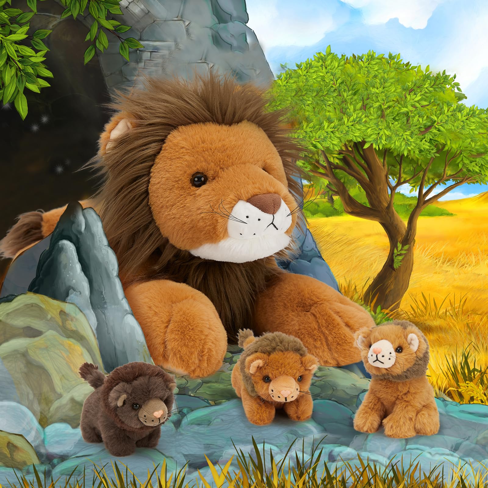 MaoGoLan lion plush fur detail highlights quality and lifelike mane.