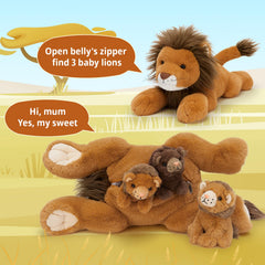 MaoGoLan lion plush set as a charming gift for birthdays or baby showers.
