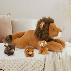 MaoGoLan lion with zipper tummy for easy storage and travel.