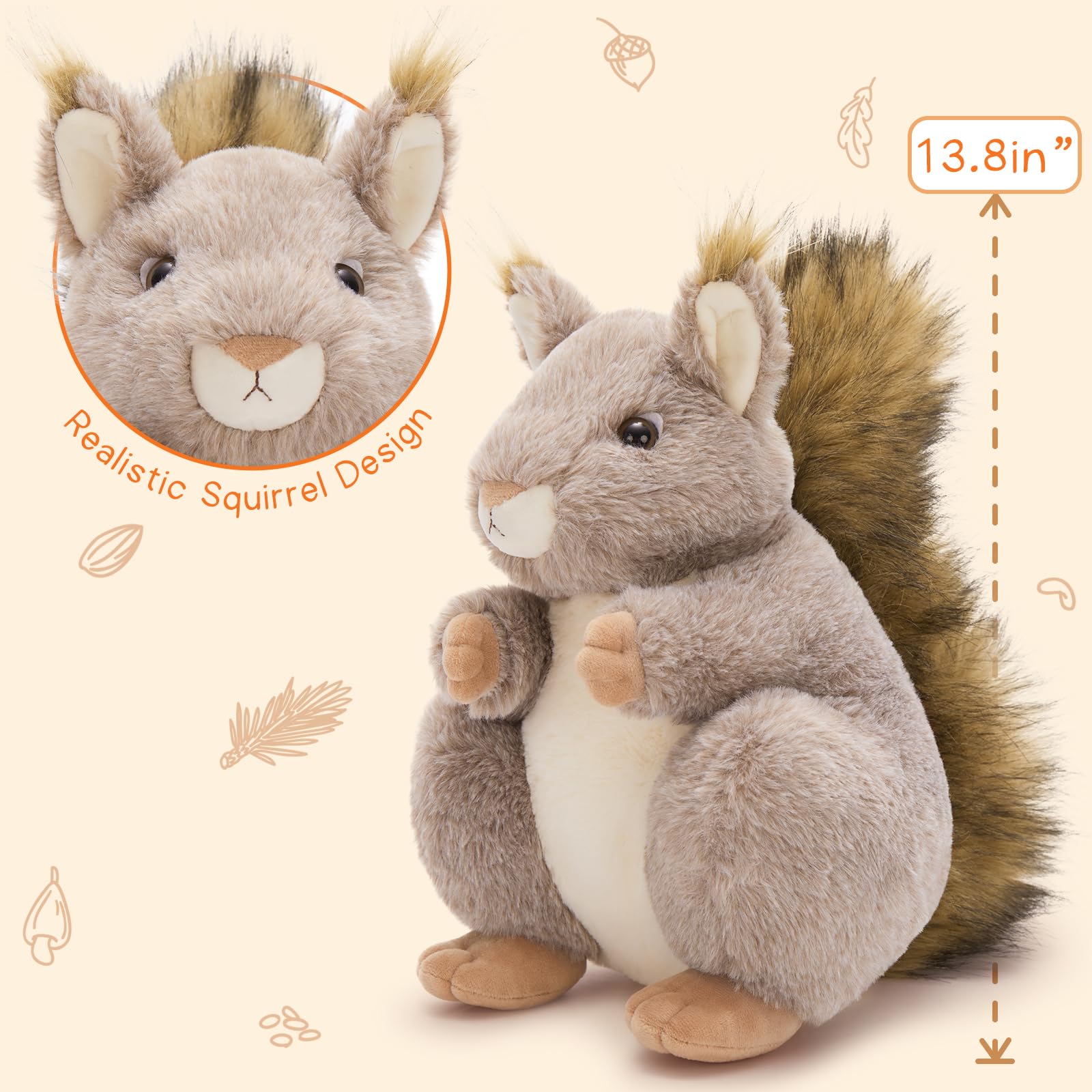 MaoGoLan nursery decor-ready squirrels brighten shelves and play areas.