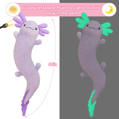 MaoGoLan embroidery-eyed axolotl plush with a cute smile for kids