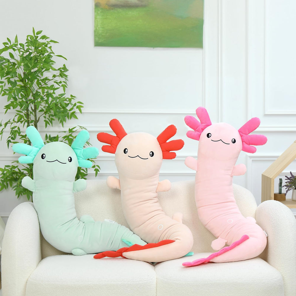 MaoGoLan soft axolotl plush for relaxing snuggles and cozy evenings.