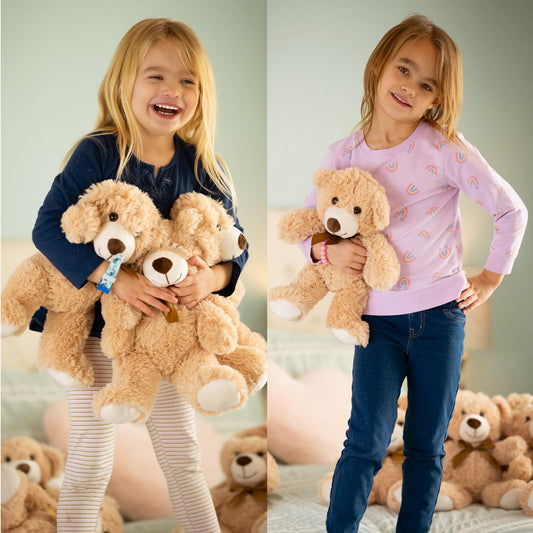 MaoGoLan teddy bear closeup showing ultra-soft faux fur for cuddles.