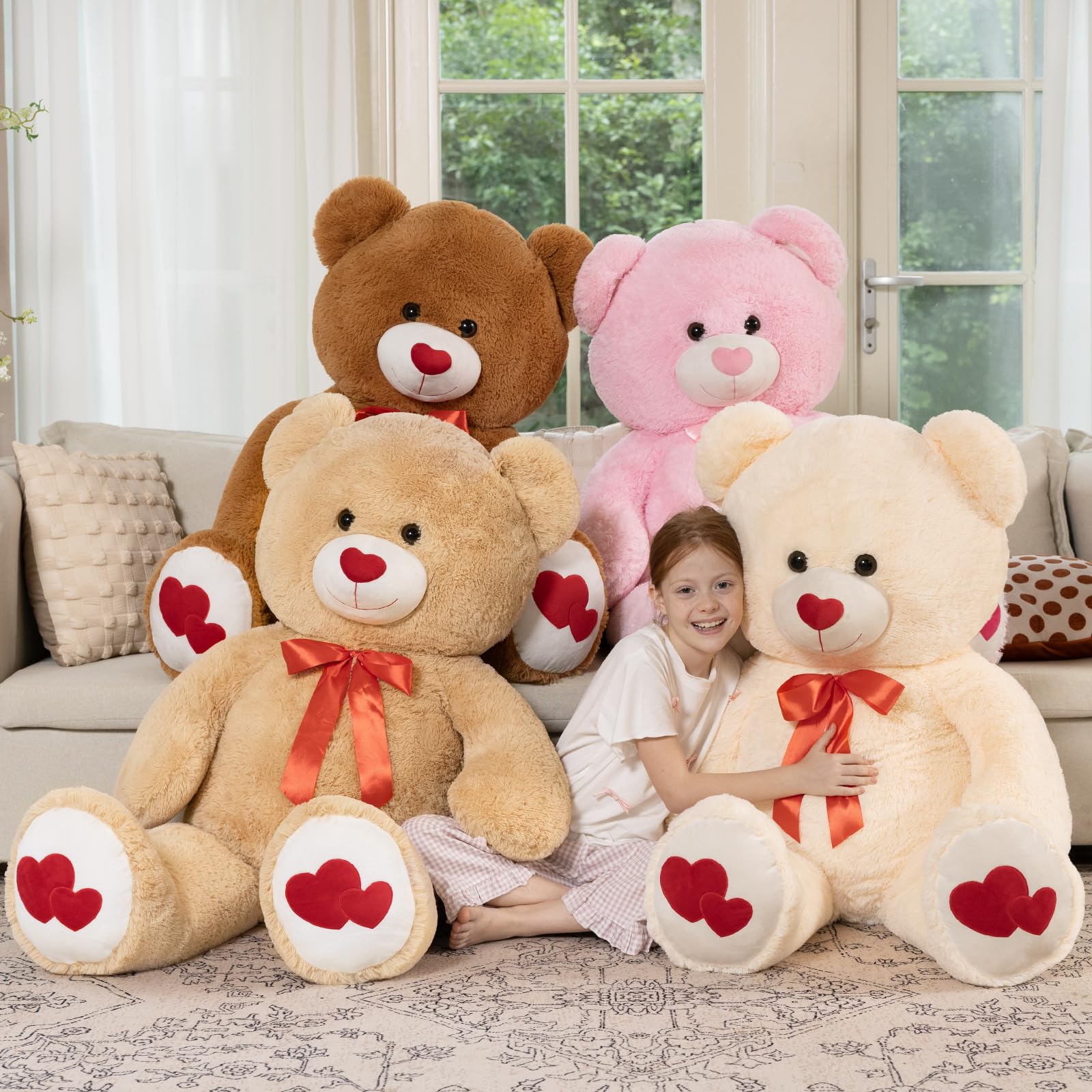 MaoGoLan teddy bear heart nose detail, a cuddly companion for cozy moments.
