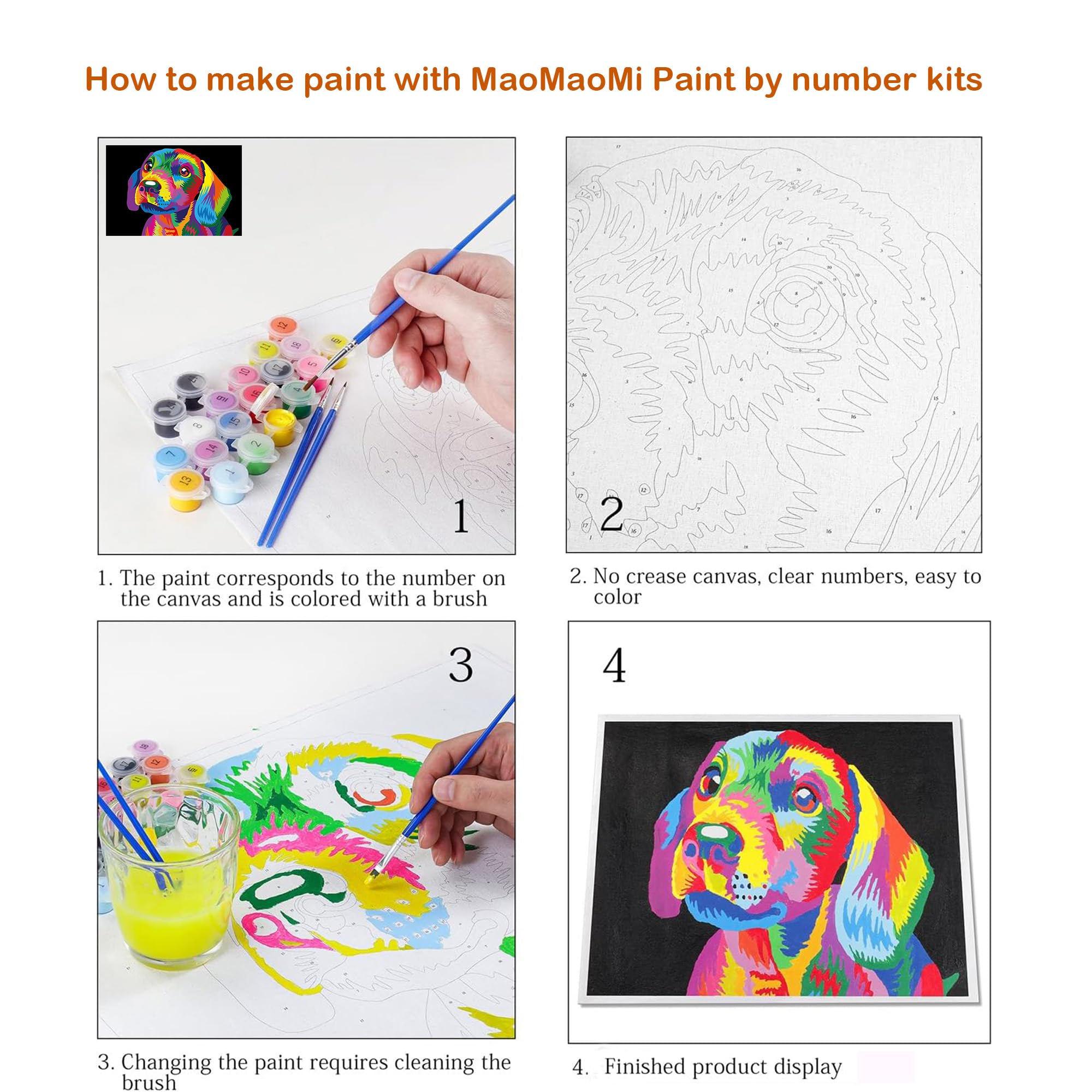 Maomaomi acrylic paints set in vibrant, non-toxic colors for all ages