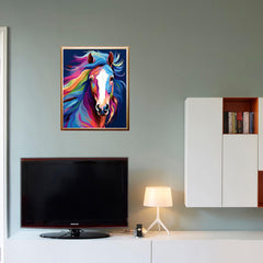 Maomaomi colored horse-head painting idea to decorate a wall