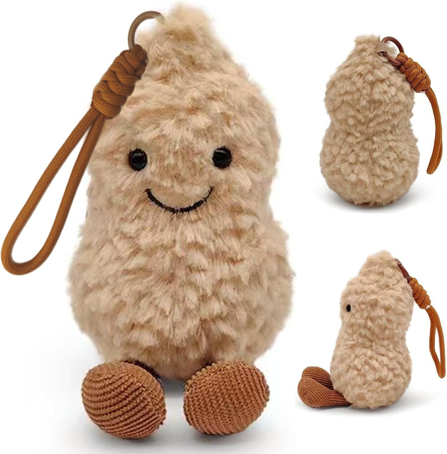 Maomoto beige fluffy peanut toy body adds comforting play and decor