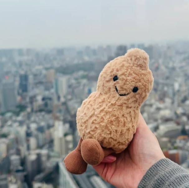 Maomoto plush peanut toy soft texture invites hugs and imaginative play