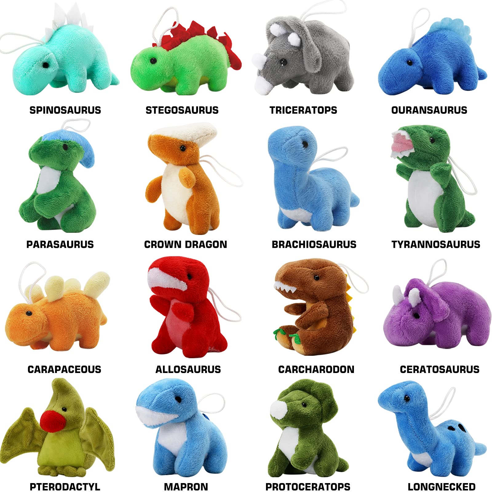 MAPIXO colorful dinosaur set as decorative bag pendants