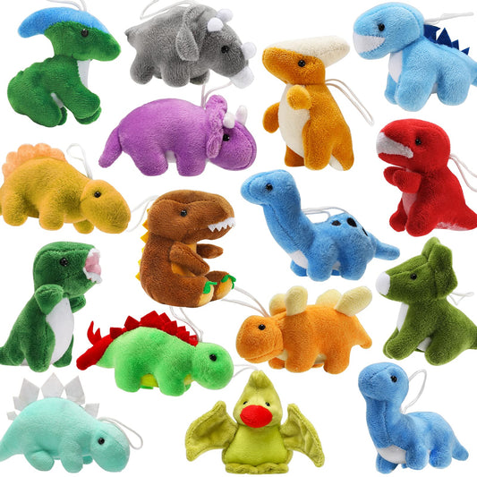 MAPIXO 16-pack plush dinosaurs variety for imaginative play