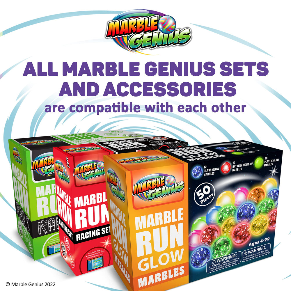 Marble Genius durable plastic glow marbles withstand active play sessions