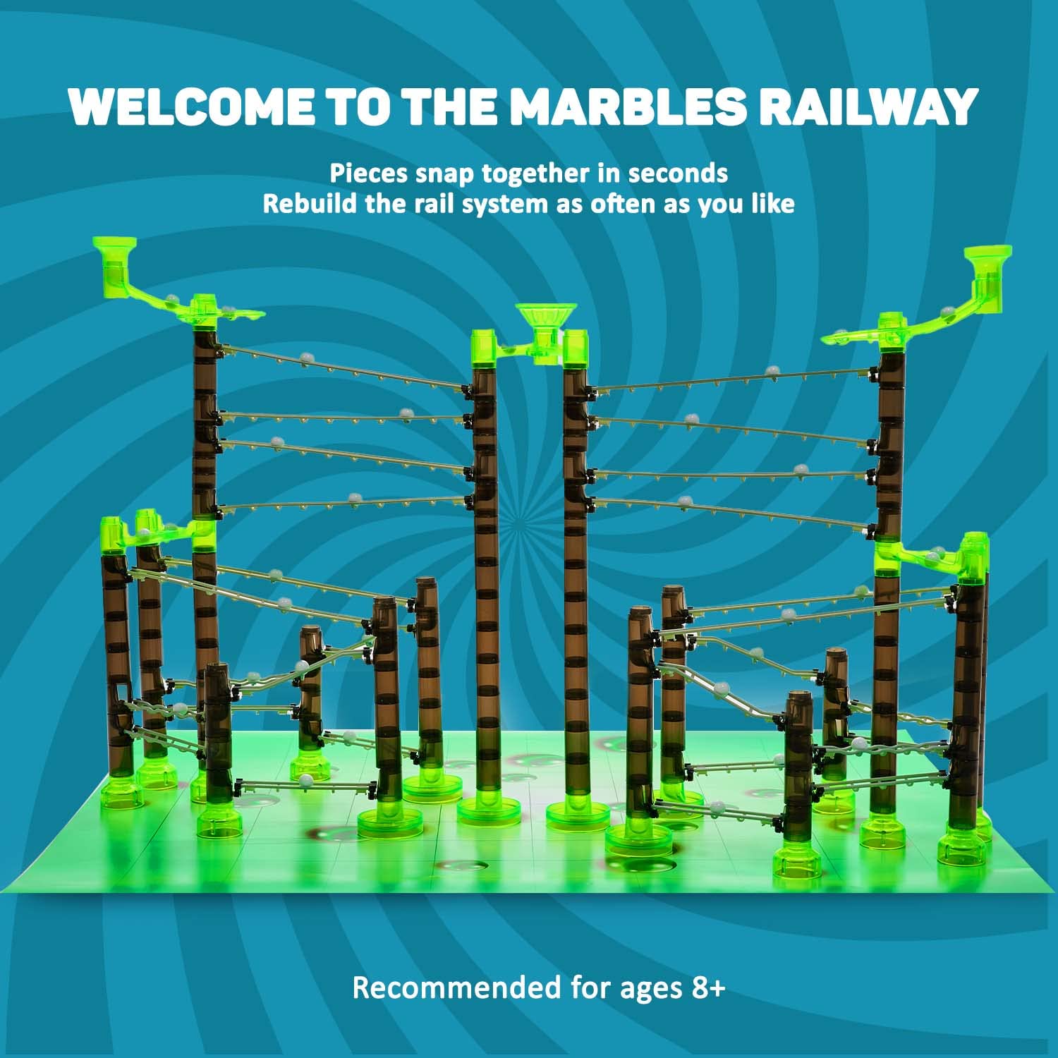 Marble Genius compatibility lets you expand with other sets.