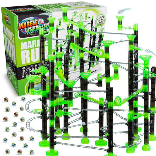 Marble Genius Marble Rails Extreme Set expands imagination with expansive rail runs.