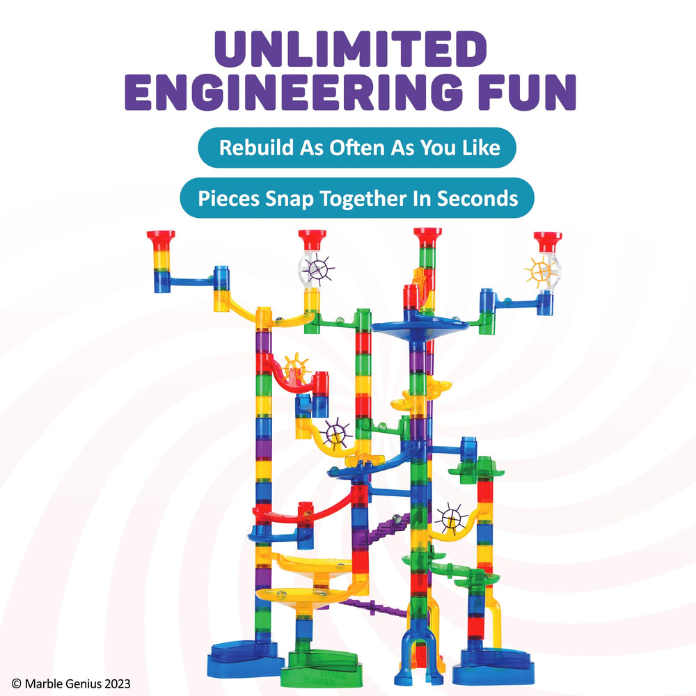 Marble Genius Family Building Session: collaborative play boosts teamwork and imaginative problem-solving.