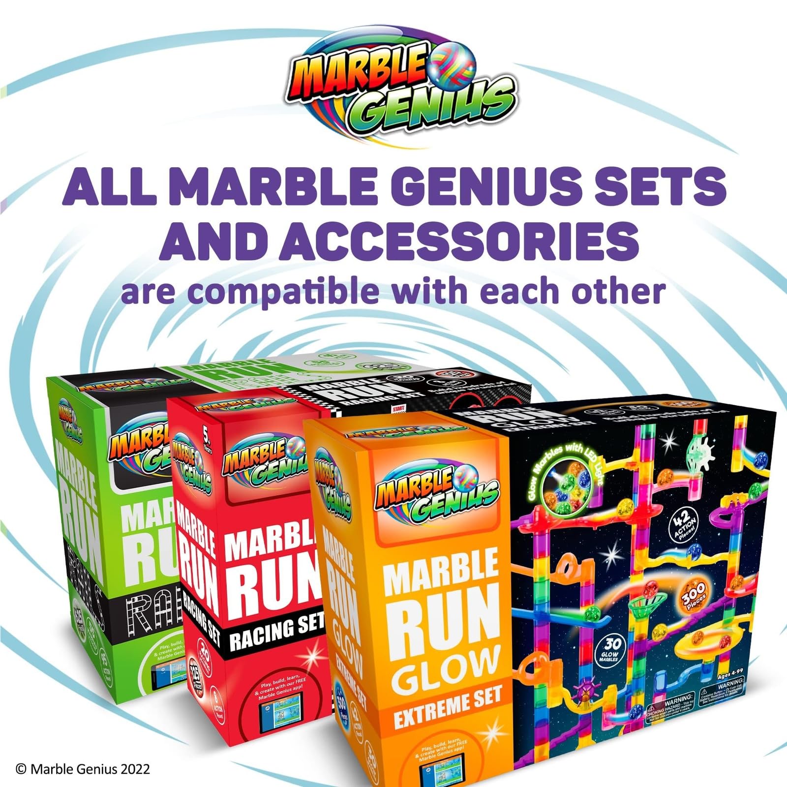 Marble Genius free instruction app adds guided challenges and ideas.